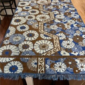 Vintage MCM 100% Cotton Flower Printed Towel